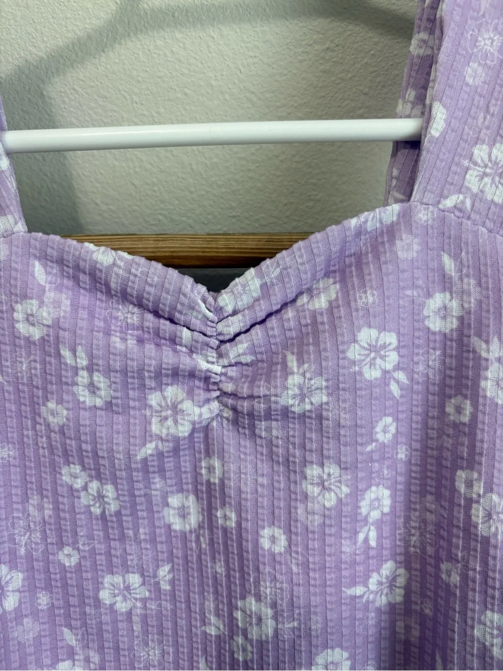 Justice Girls Cinched Floral Tank in Violet | size medium (10)